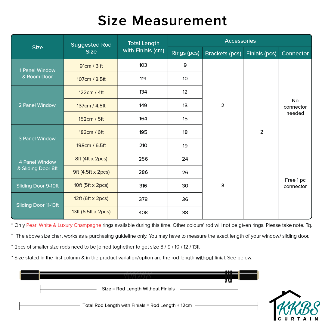 Morandy Curtain Rod Single Complete Set