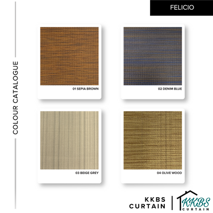 Felicio Semi Blackout Zebra Blinds Custom Made