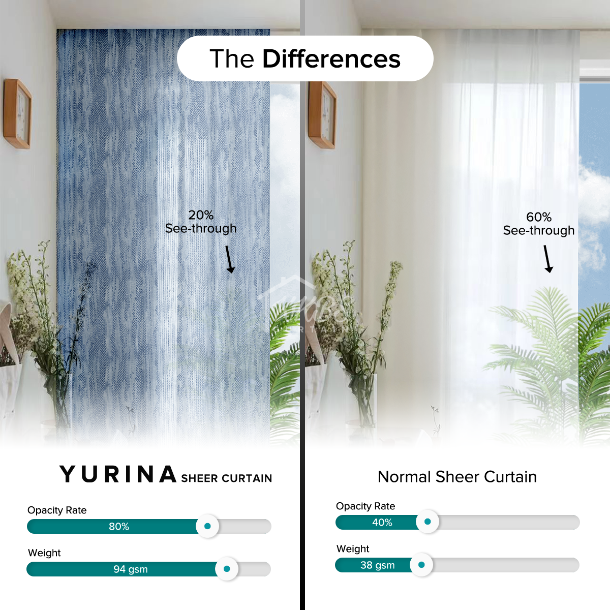 Yurina Sheer Curtain Custom Made