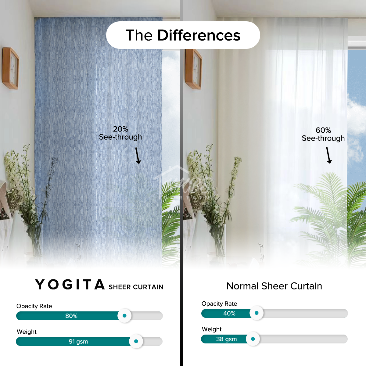 Yogita Sheer Curtain  Custom Made
