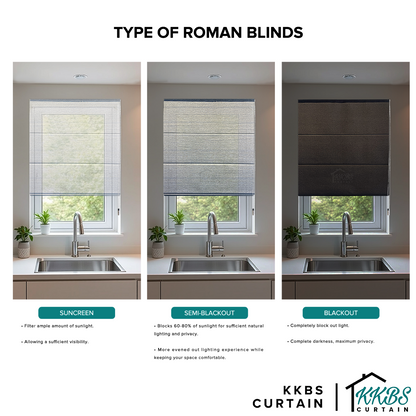 Luciano Semi Blackout Roman Blinds Custom Made Page 1