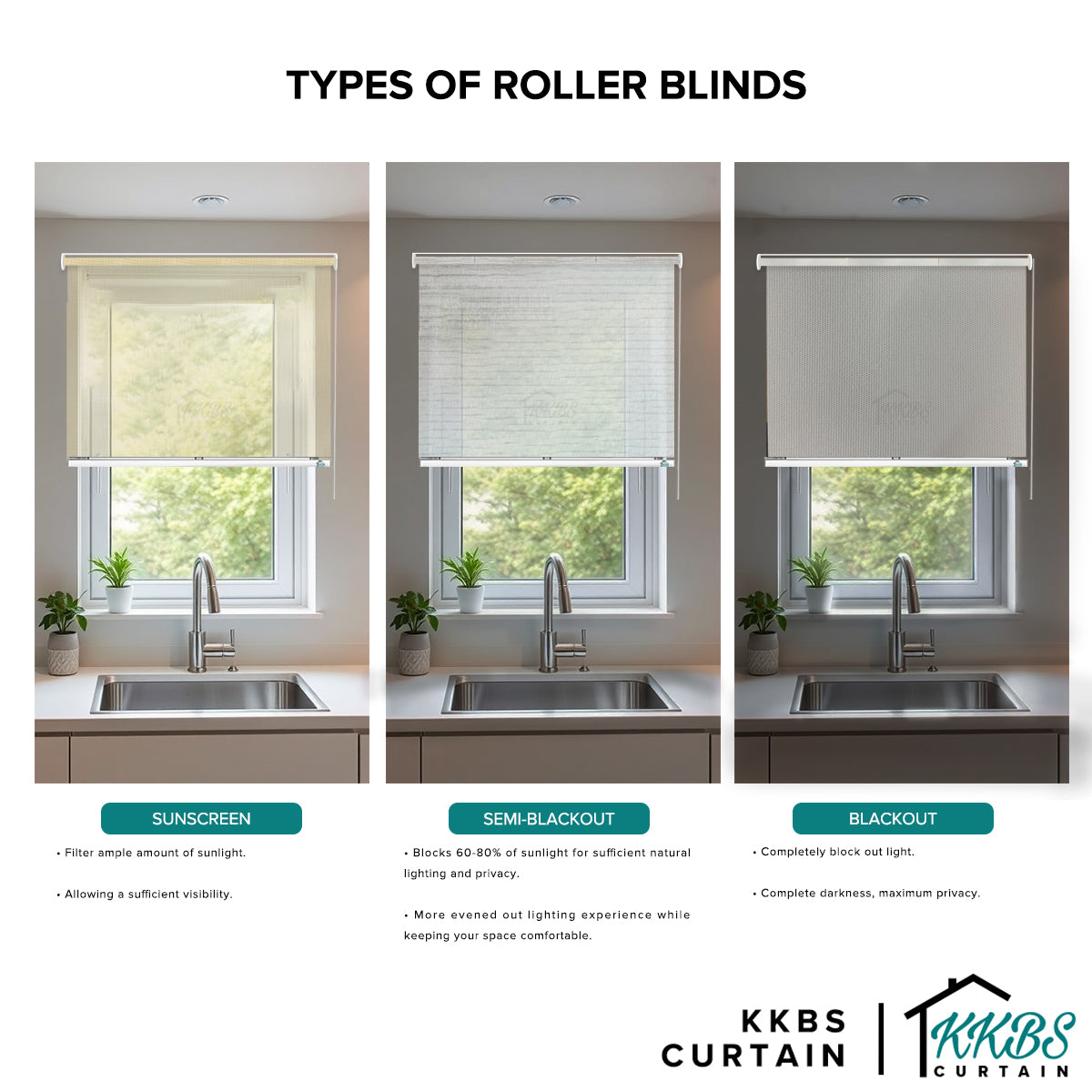 Aurelio Semi Blackout Roller Blinds Custom Made