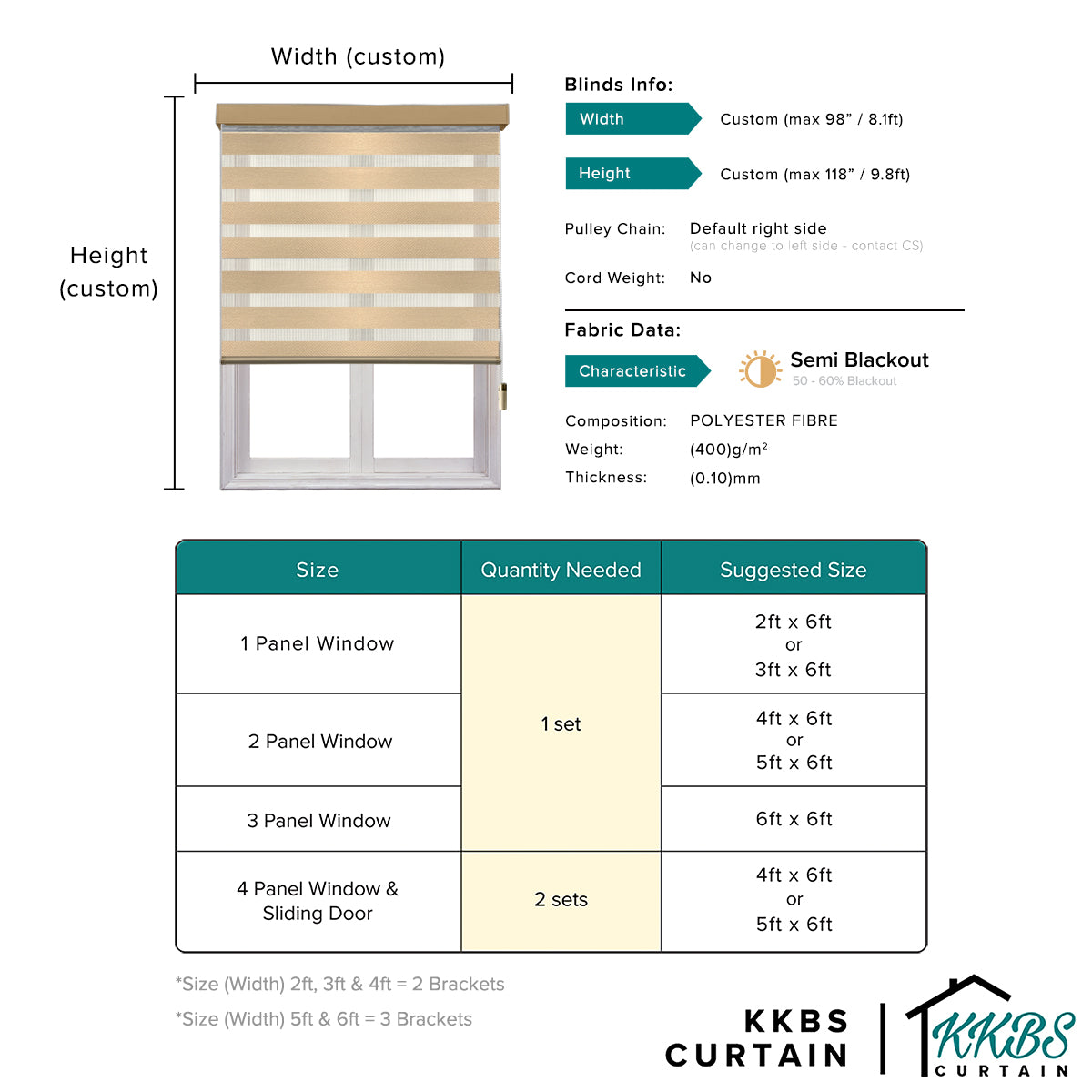 Benito Semi Blackout Zebra Blinds Custom Made