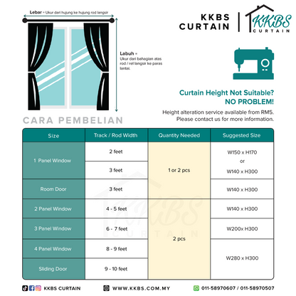 Lareefa 85-95% Blackout Curtain Ready Made (Page 1)