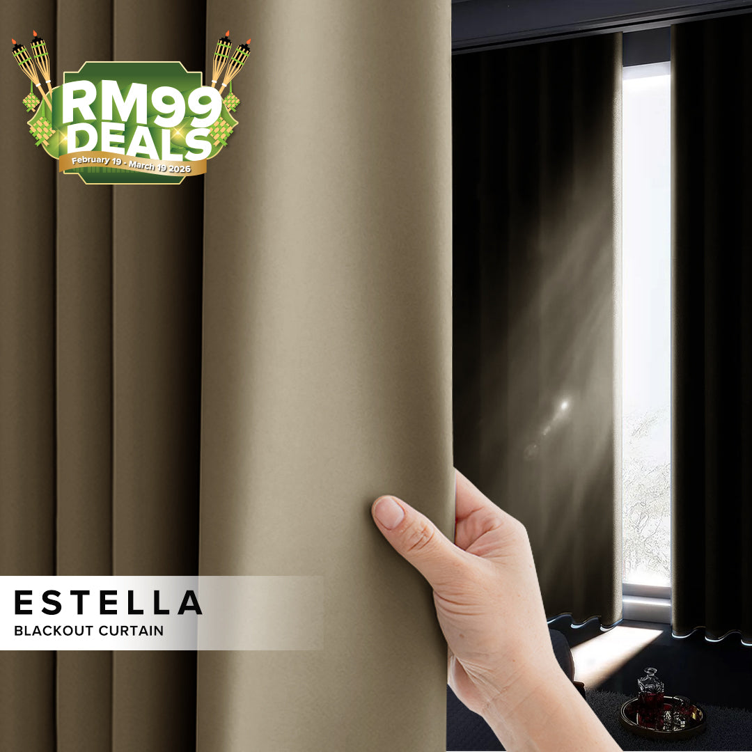 [RM99 SERI RAYA DEALS] Estella 90 - 99% Blackout Curtain Ready Made