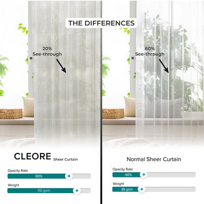 Cleore Sheer Curtain Custom Made