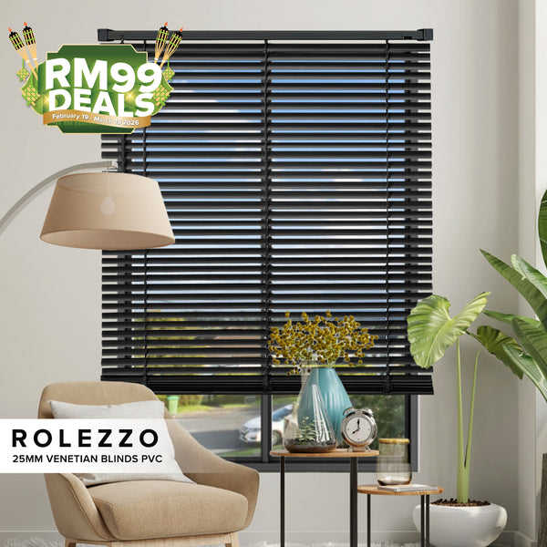 [RM99 SERI RAYA DEALS] Rolezzo 25mm Venetian Blinds PVC Ready Made Complete Set