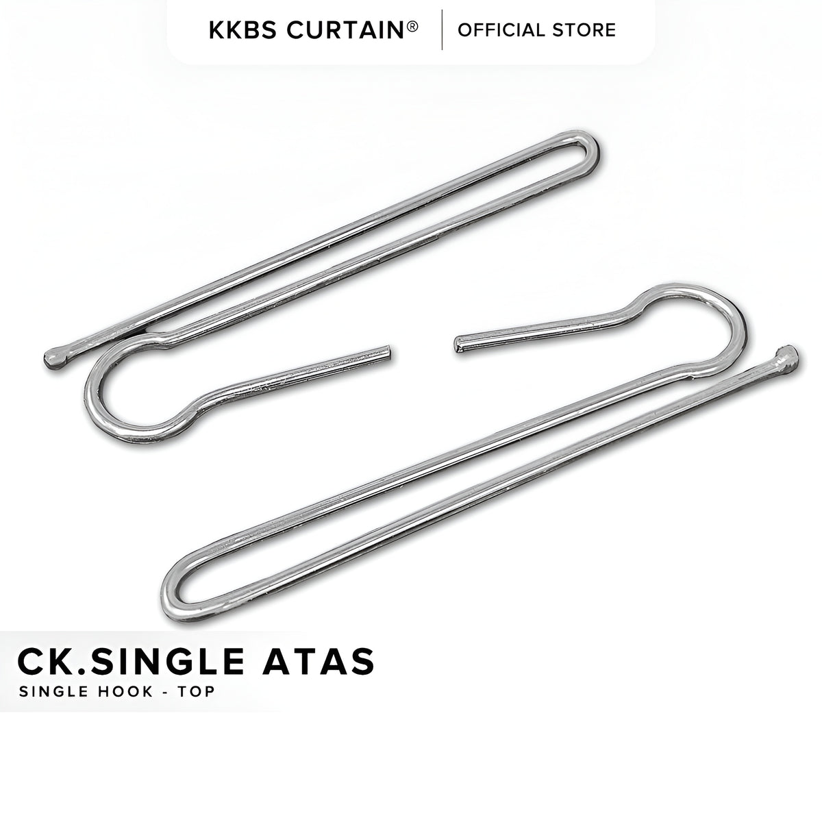 50pcs Singapore Pleat Curtain Single Hook Upper Hook