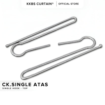 50pcs Singapore Pleat Curtain Single Hook Upper Hook
