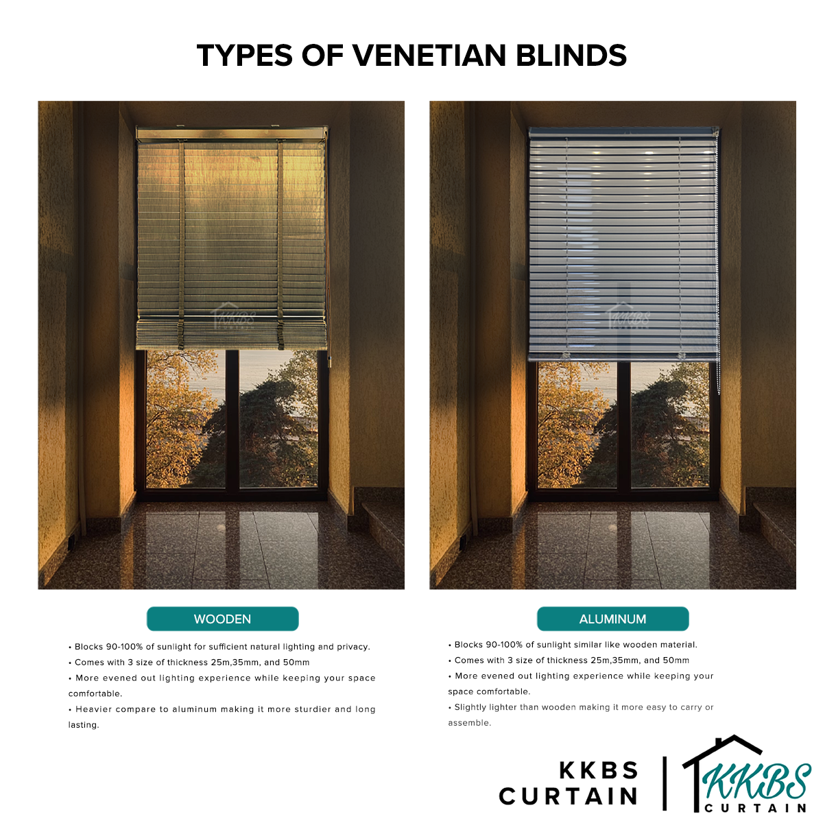 Yoshito 25mm Venetian Blinds Custom Made