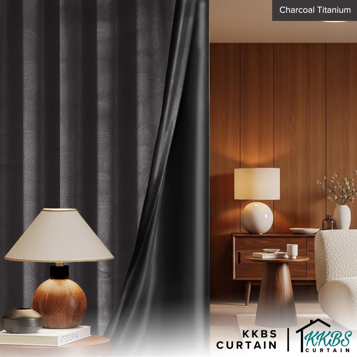Miranda 90-98% Blackout Curtain Ready Made Hook &amp; Eyelet - Extra Width
