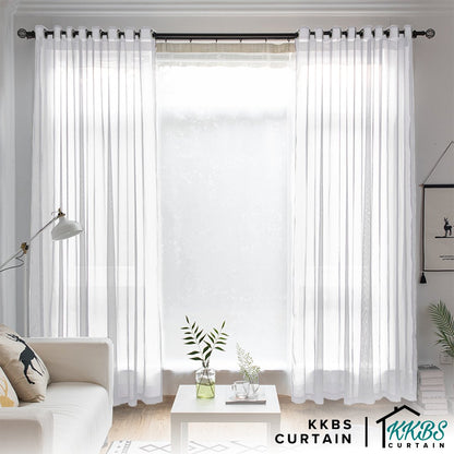 Bianca Sheer Curtain Custom Made French Pleat/Ring/S Fold - KKBS CURTAIN