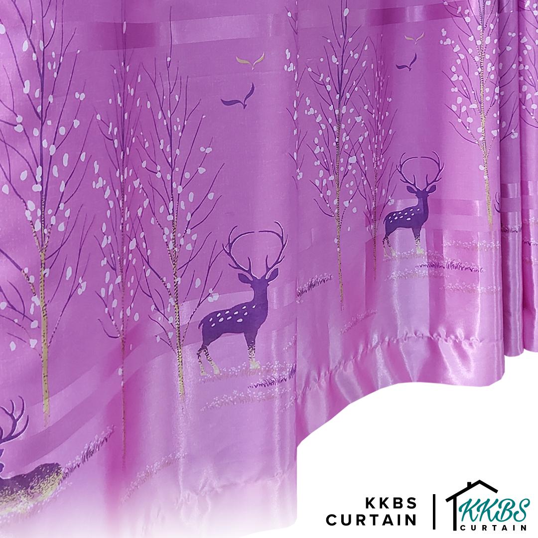 [BUY 1 FREE 1]  Derica Semi Blackout Curtain Ready Made