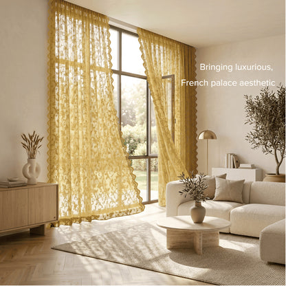 Florence Lace Sheer Curtain Ready Made