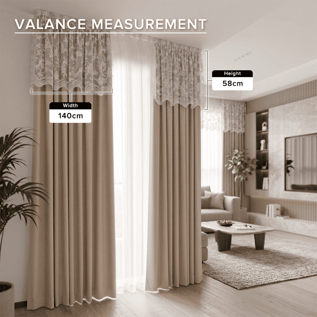 Florence Lace Sheer Curtain Ready Made