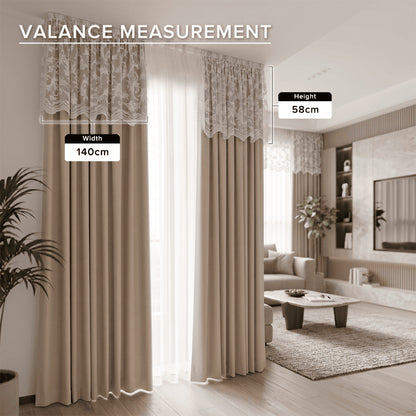Florence Lace Sheer Curtain Ready Made