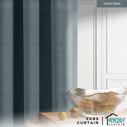 Melina 90-98% Blackout Curtain Ready Made Hook &amp; Eyelet - Std Width