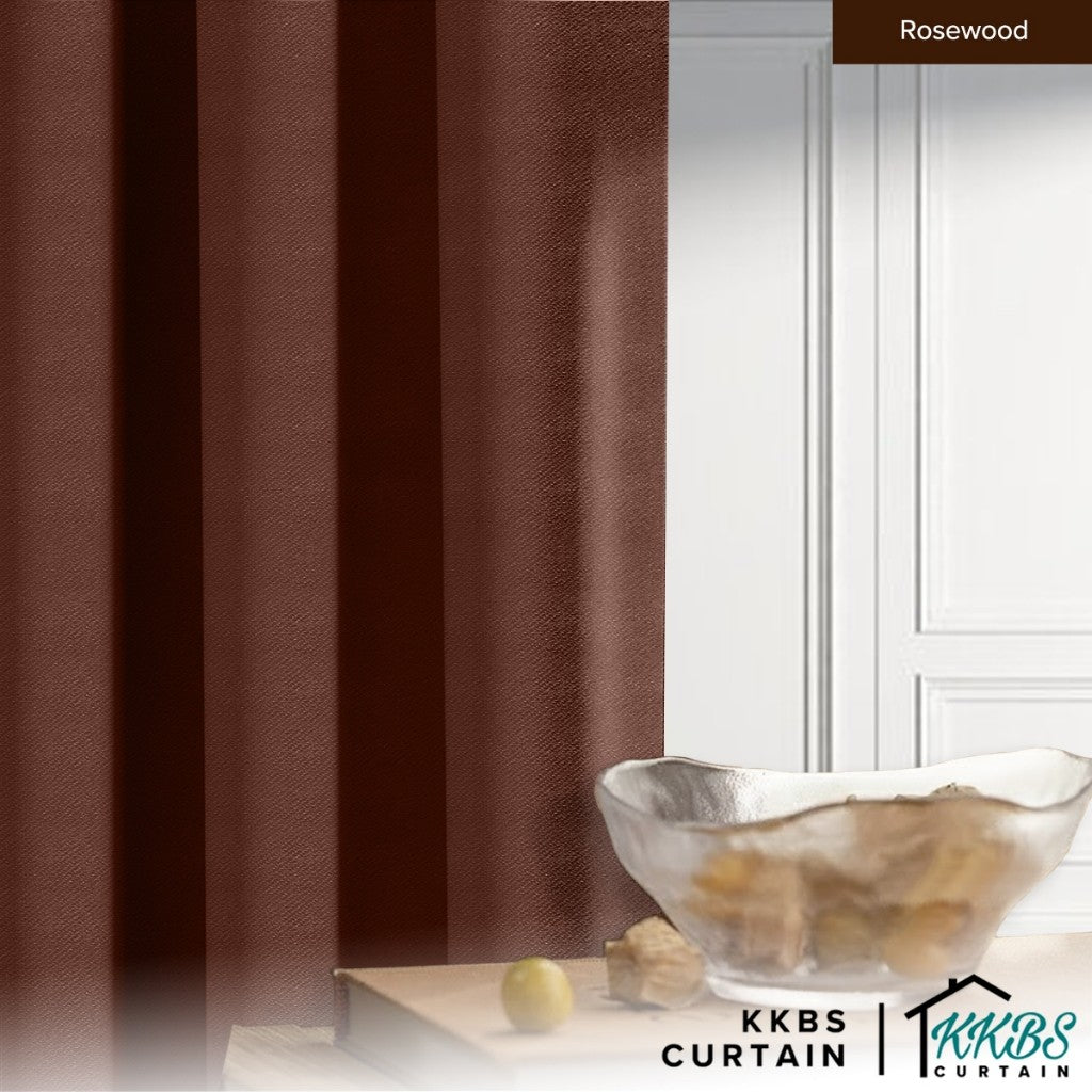 Melina 90-98% Blackout Curtain Ready Made Hook &amp; Eyelet - Std Width