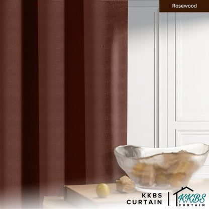 Melina 90-98% Blackout Curtain Ready Made Hook &amp; Eyelet - Std Width