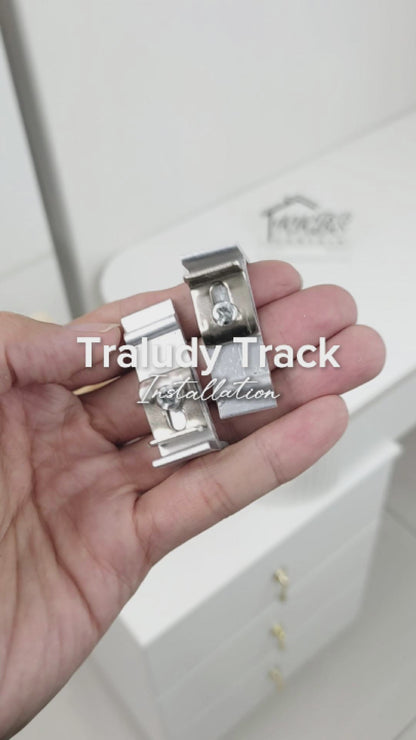 Traludy Aluminium Curtain Rail/ Track Triple Complete Set