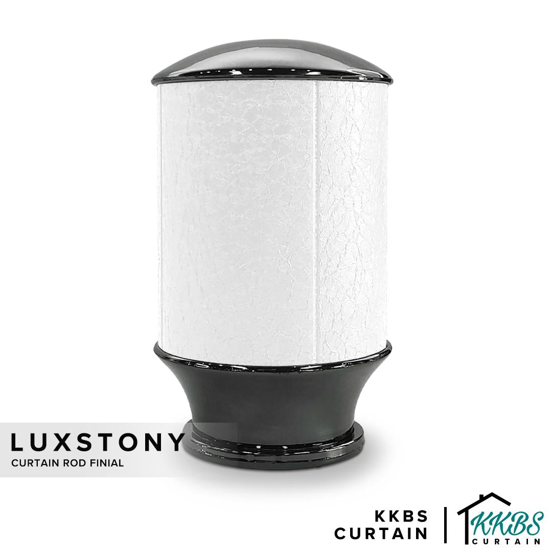 Luxstony Curtain Rod Finial / End Cap Porcelain White