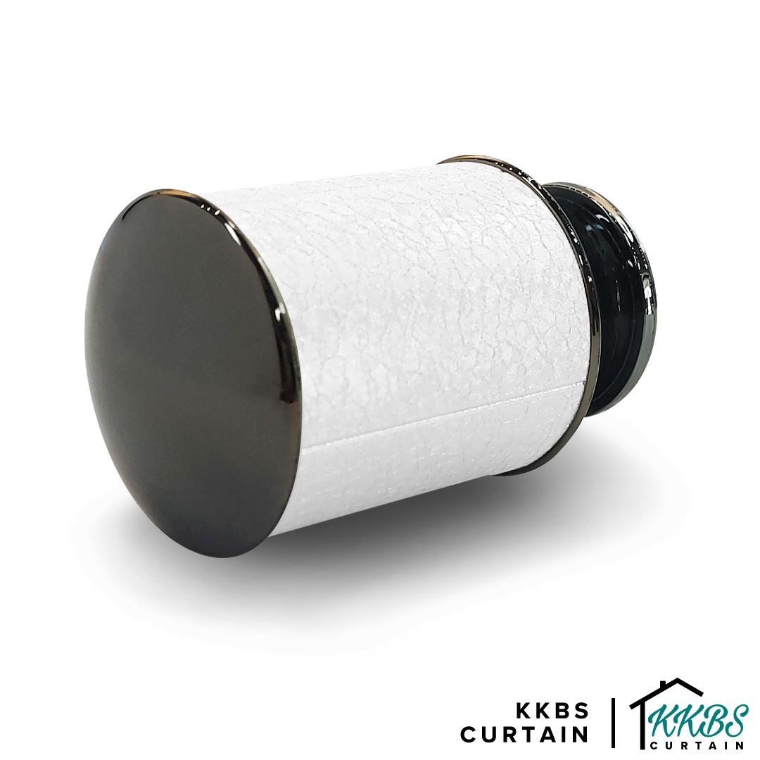 Luxstony Curtain Rod Finial / End Cap Porcelain White