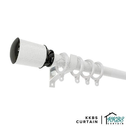 Luxstony Curtain Rod Finial / End Cap Porcelain White