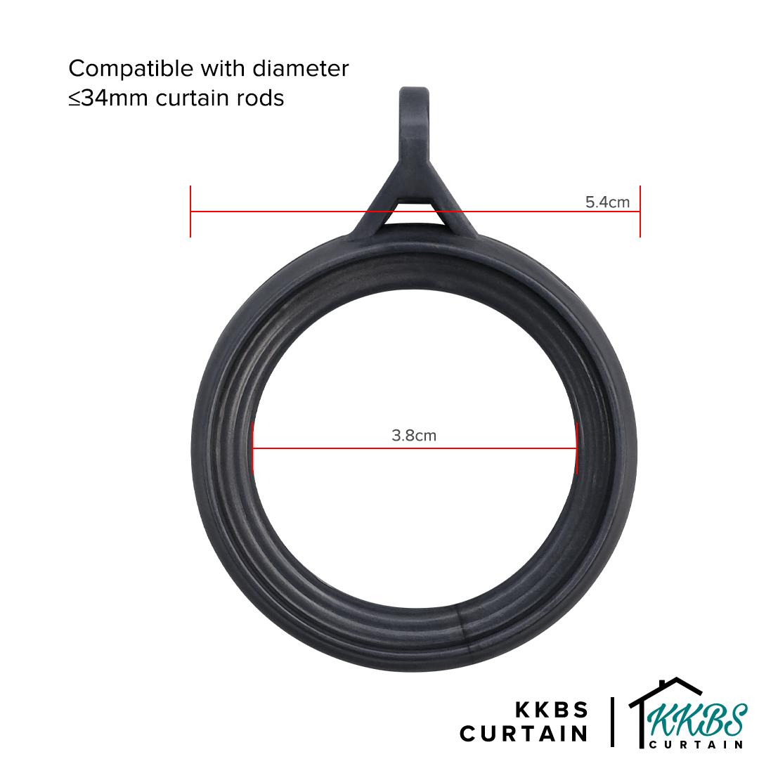 Luxstony Curtain Rod Ring Space Grey