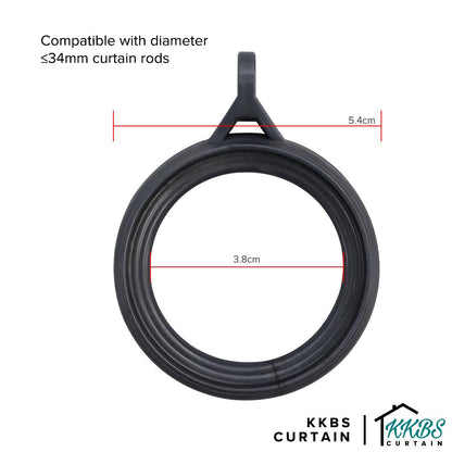 Luxstony Curtain Rod Ring Space Grey
