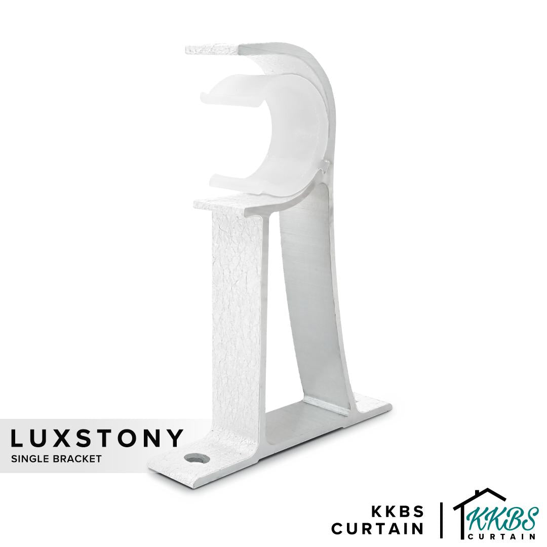 Luxstony Curtain Rod Single Bracket Porcelain White