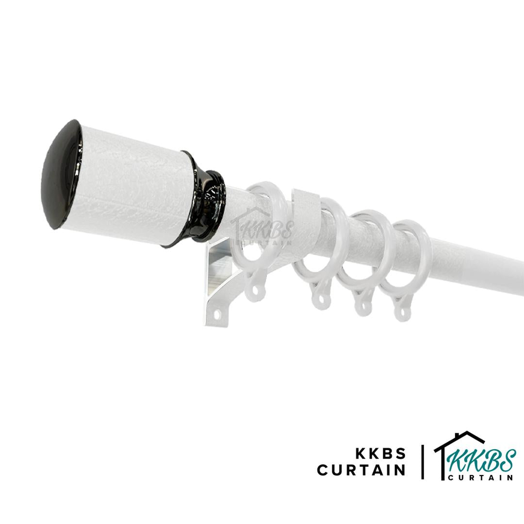 Luxstony Curtain Rod Single Bracket Porcelain White