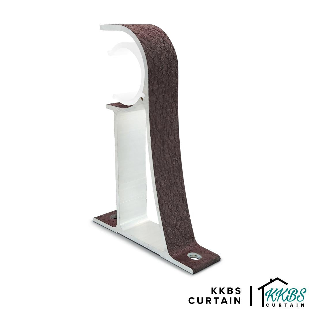 Luxstony Curtain Rod Single Bracket Mocha