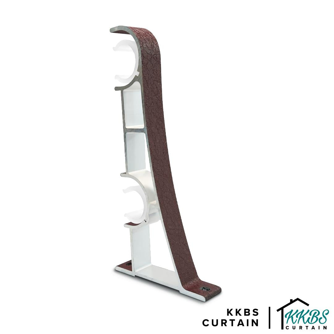 Luxstony Curtain Rod Double Bracket Mocha