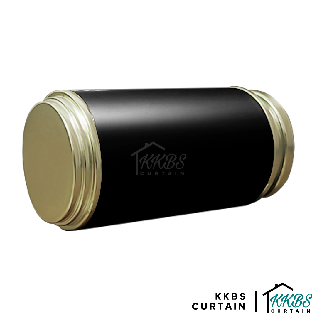 Morandy Curtain Rod End Cap Obsidian Black Colour