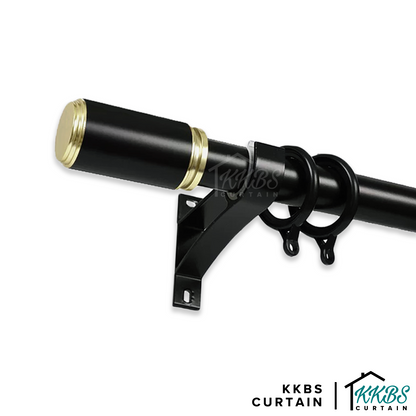 Morandy Curtain Rod End Cap Obsidian Black Colour