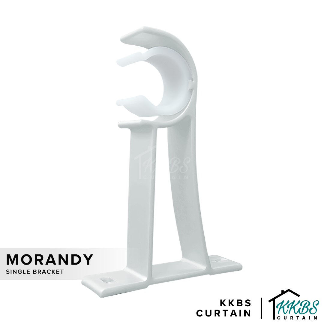 Morandy Curtain Rod Single Bracket Pearl White Colour