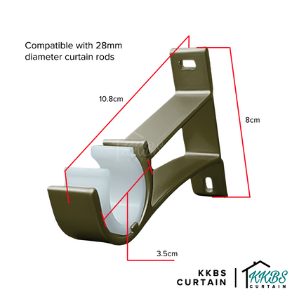 Morandy Curtain Rod Single Bracket Luxury Champagne Colour