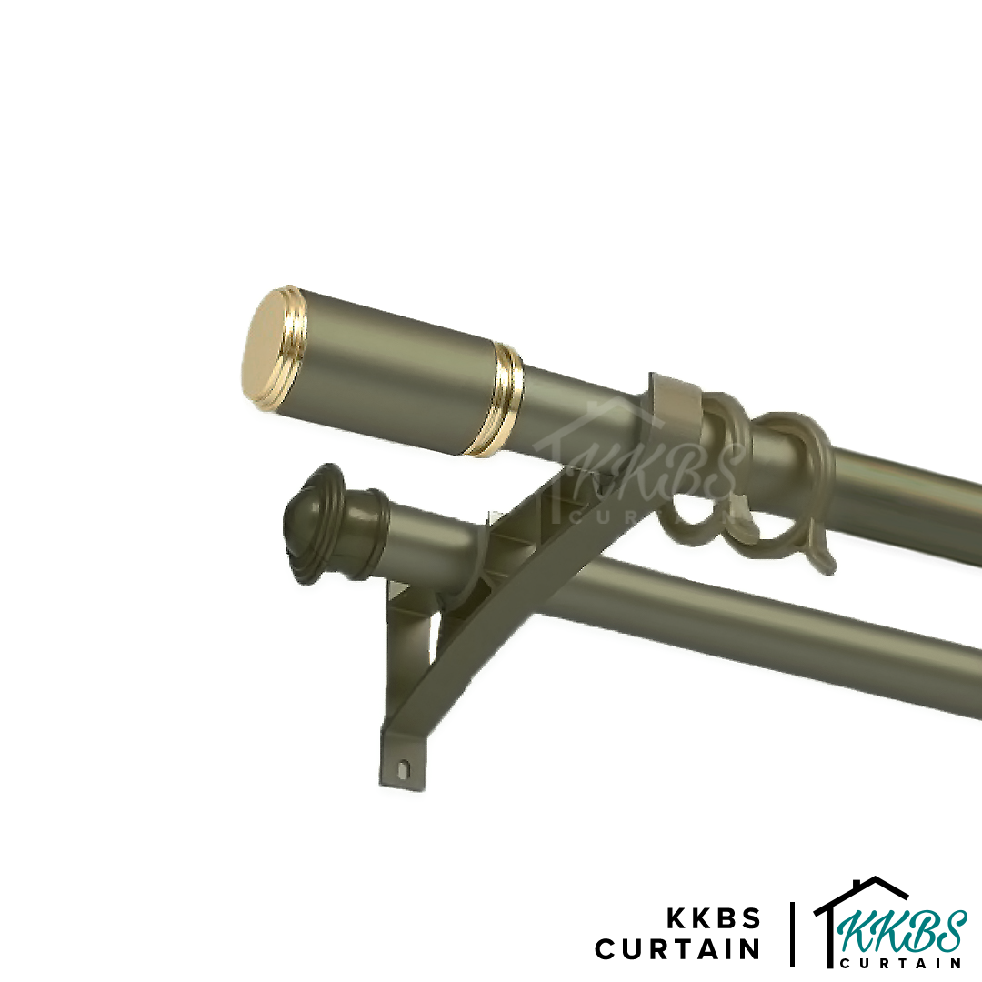 Morandy Curtain Rod Double Bracket Luxury Champagne Colour
