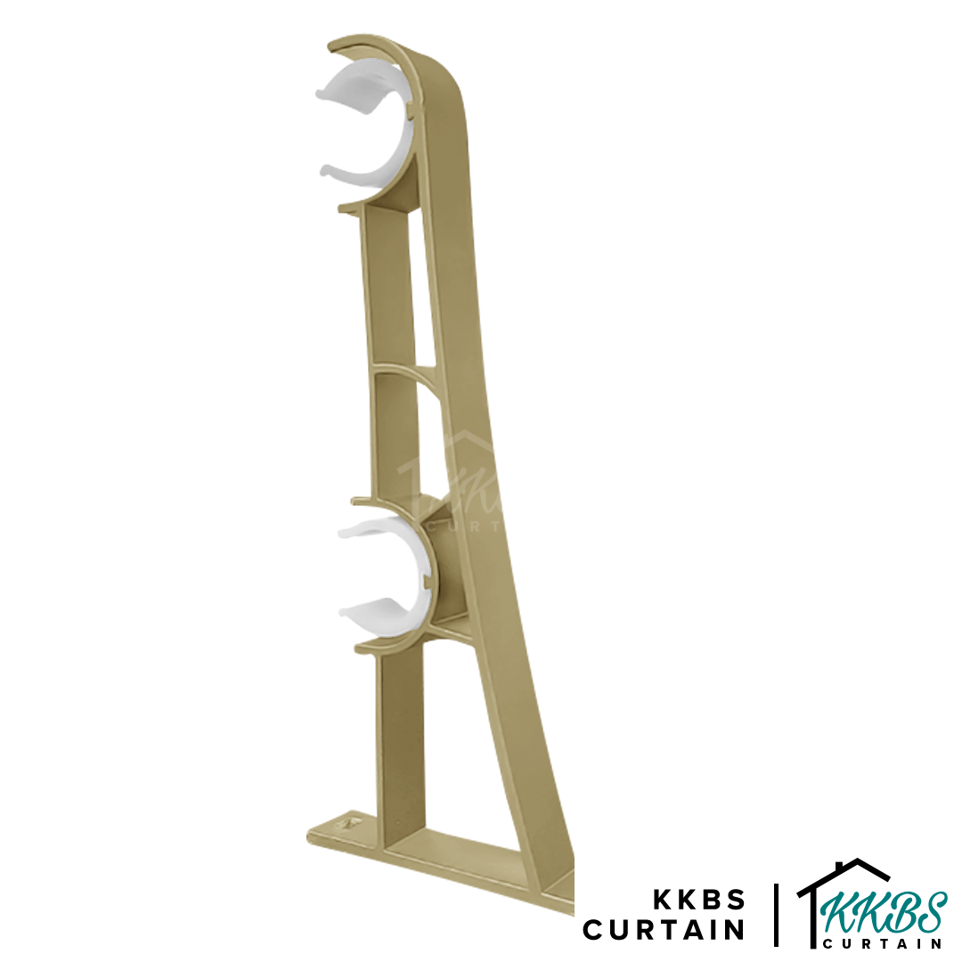Morandy Curtain Rod Double Bracket Matte Light Gold Colour