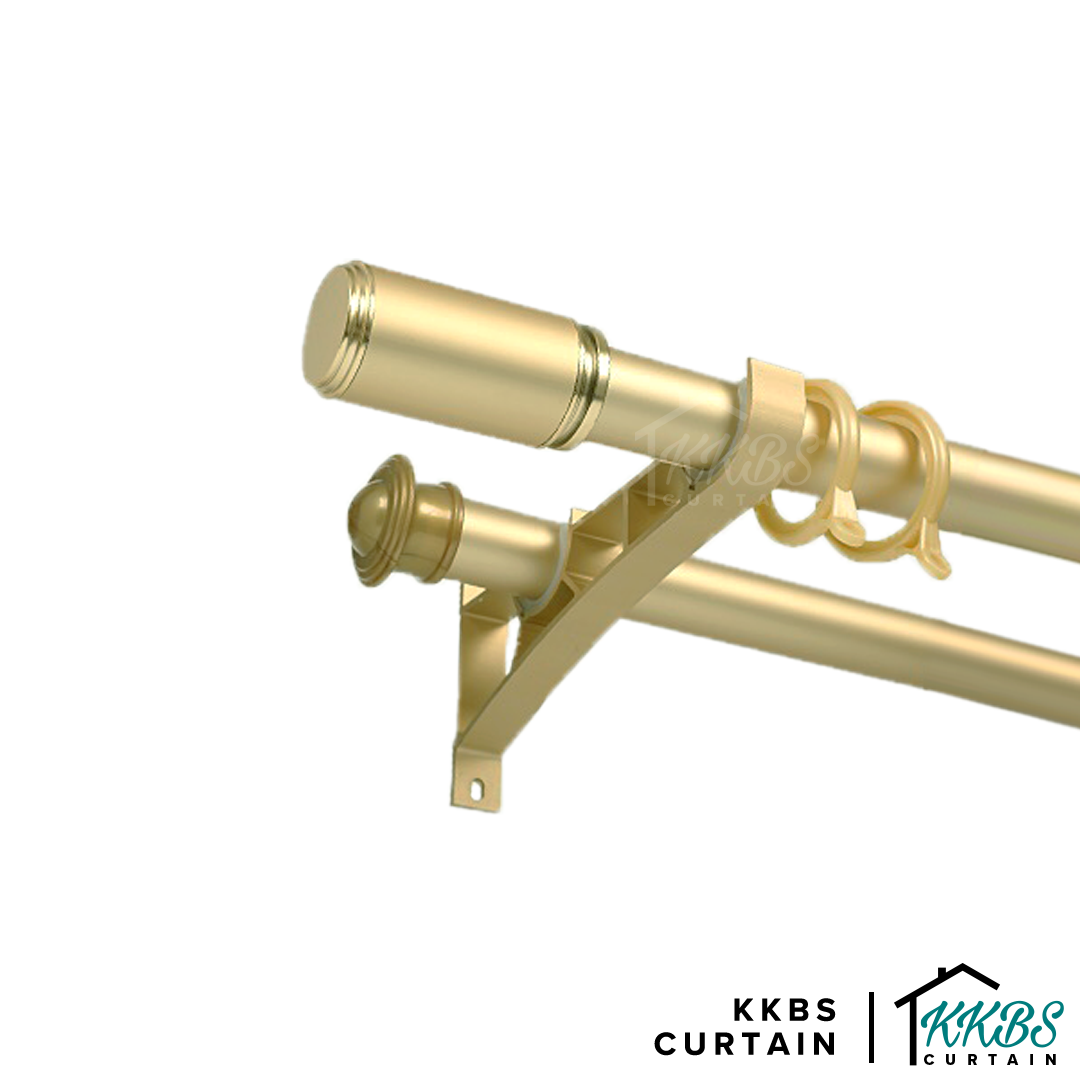 Morandy Curtain Rod Double Bracket Matte Light Gold Colour