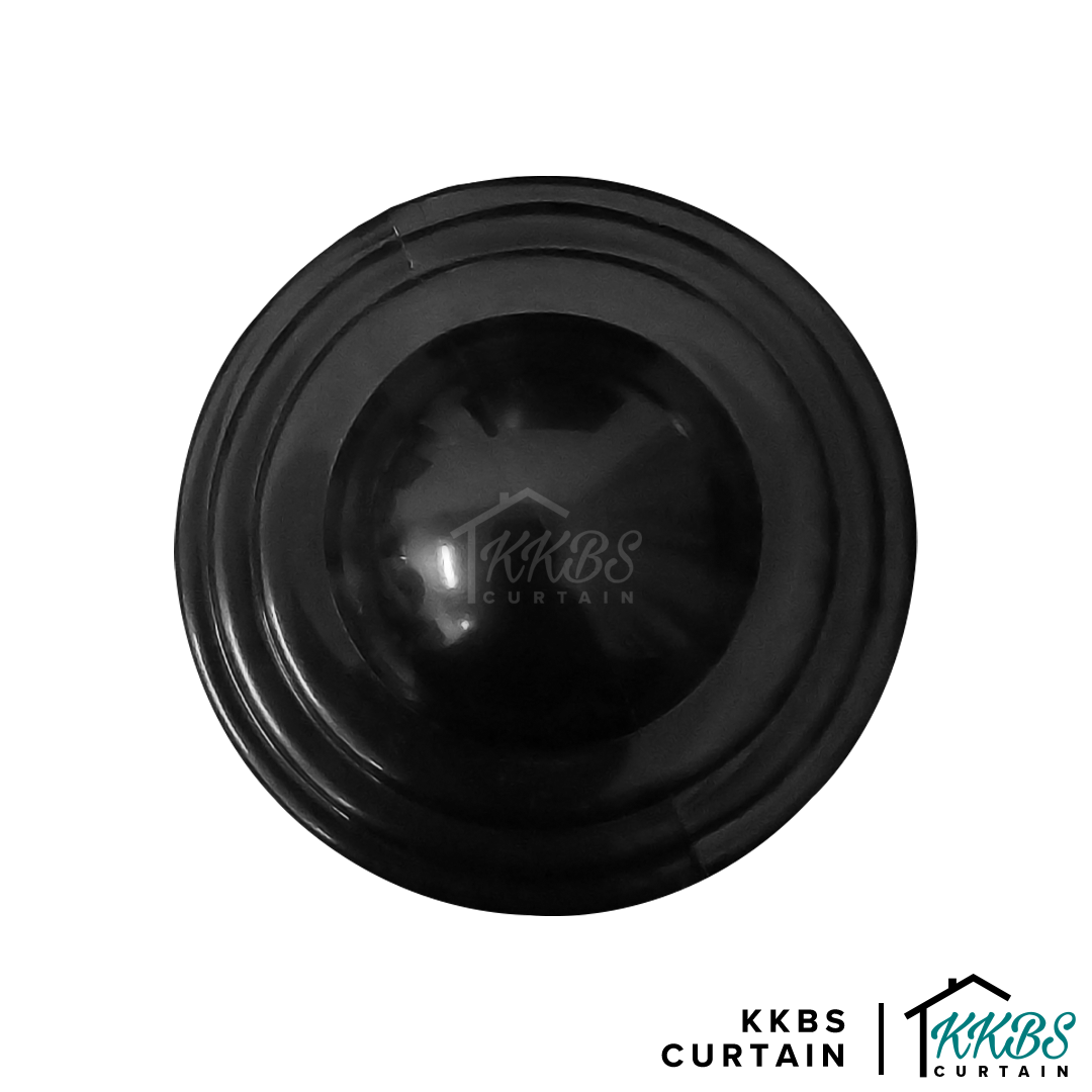 Morandy Curtain Rod End Cap Obsidian Black Colour
