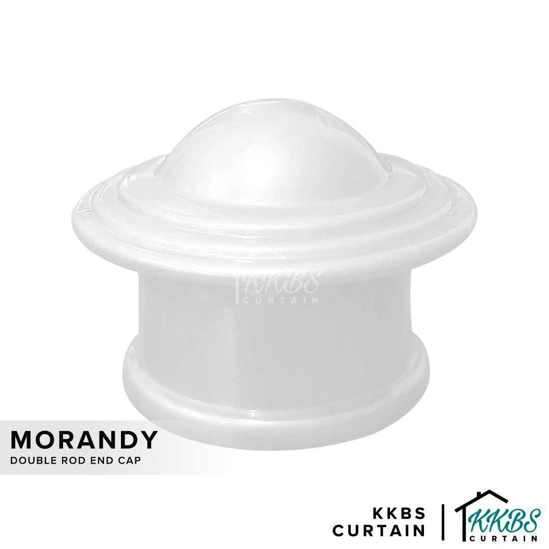 Morandy Curtain Rod End Cap Pearl White Colour