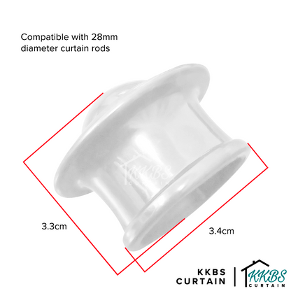 Morandy Curtain Rod End Cap Pearl White Colour